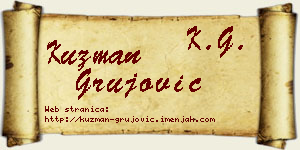Kuzman Grujović vizit kartica